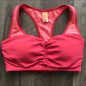 EUC Lucy Activewear Coral Racerback Sports Bra XS